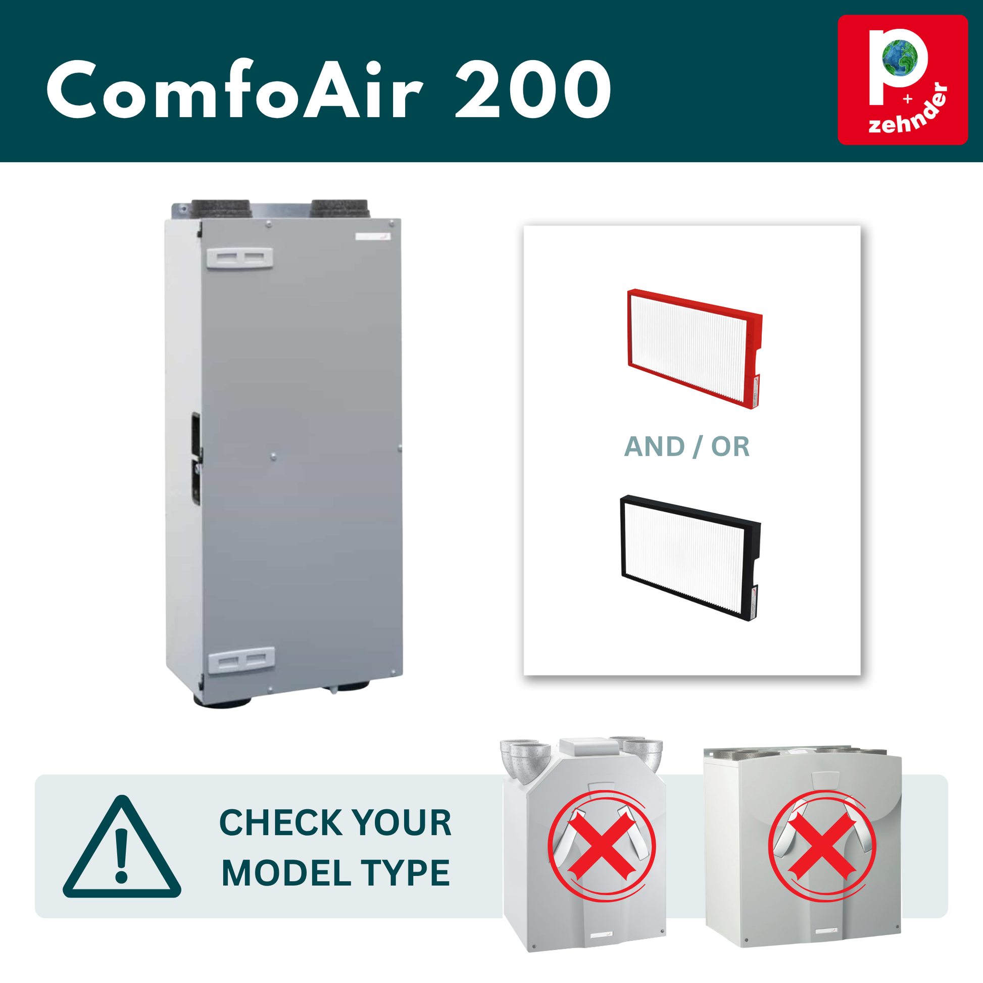 Zehnder ComfoSpot 50 WTW-filters - Klasse G4 F7 - Origineel Zehnder ComfoSpot 50 WTW-filters - Klasse G4 F7 - Origineel