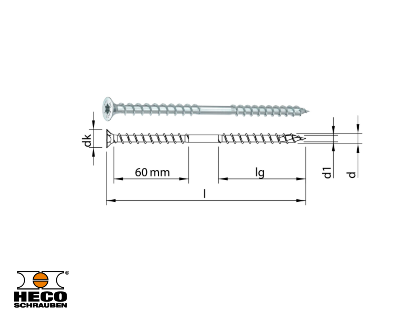 Heco Topix Therm 8x450mm T40 - 50/bx - Discontinued. No returns.